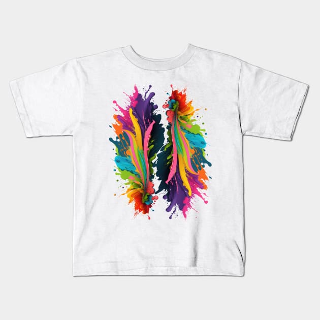 Holi colorful paint splashing. Great design for any purposes. Happy festive background. Kids T-Shirt by MariDein